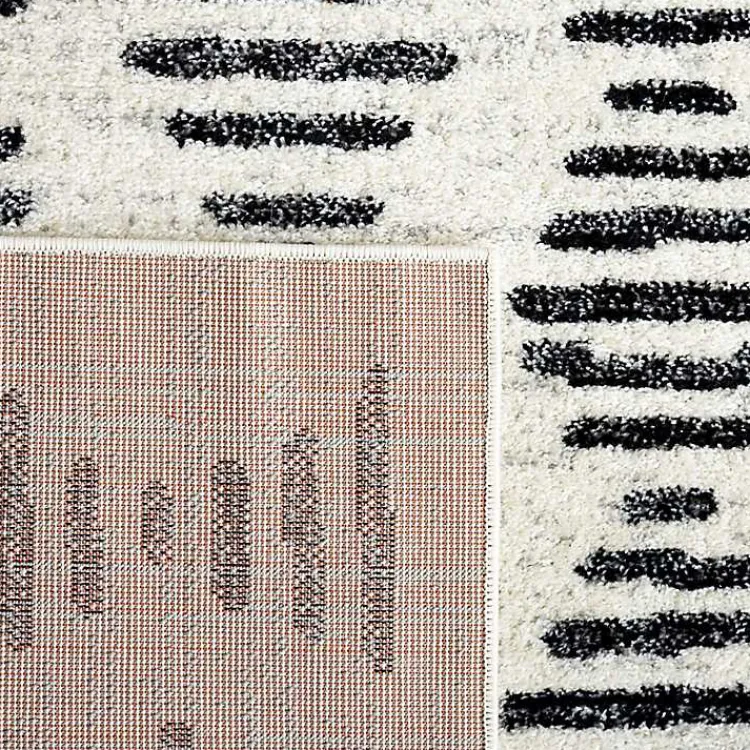 Area Rugs-Kirklands Home Black and Ivory Tulum Geometric Area Rug, 5x7