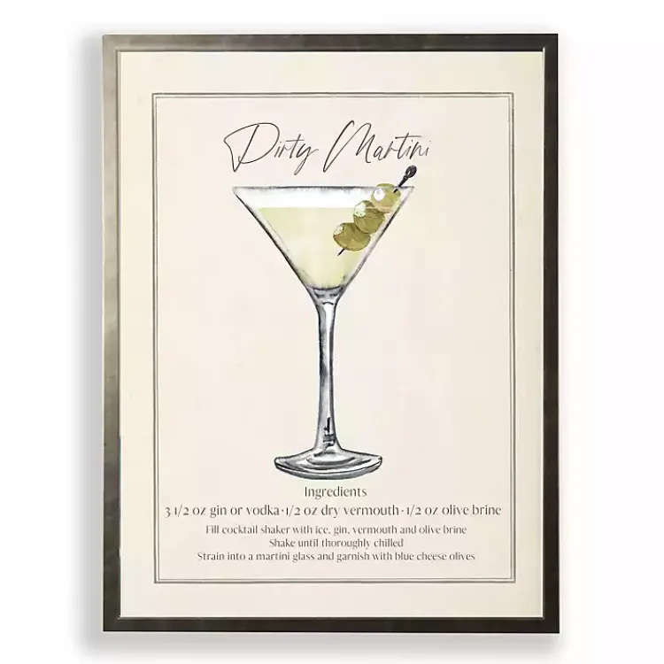 Framed Art-Kirklands Home Dirty Martini Framed Art Print Green