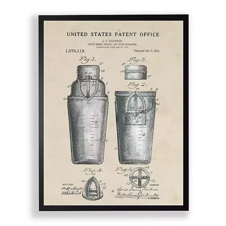 Framed Art-Kirklands Home Shaker Patent Framed Art Print