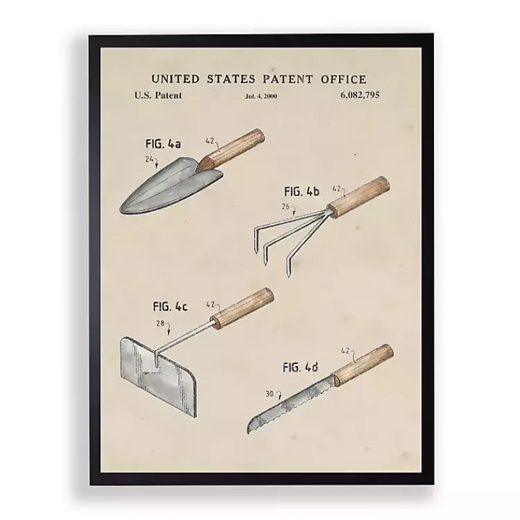 Framed Art-Kirklands Home Garden Tools Patent Framed Art Print