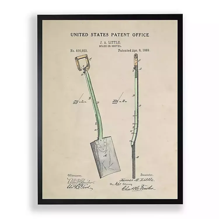 Framed Art-Kirklands Home Spade Patent Framed Art Print