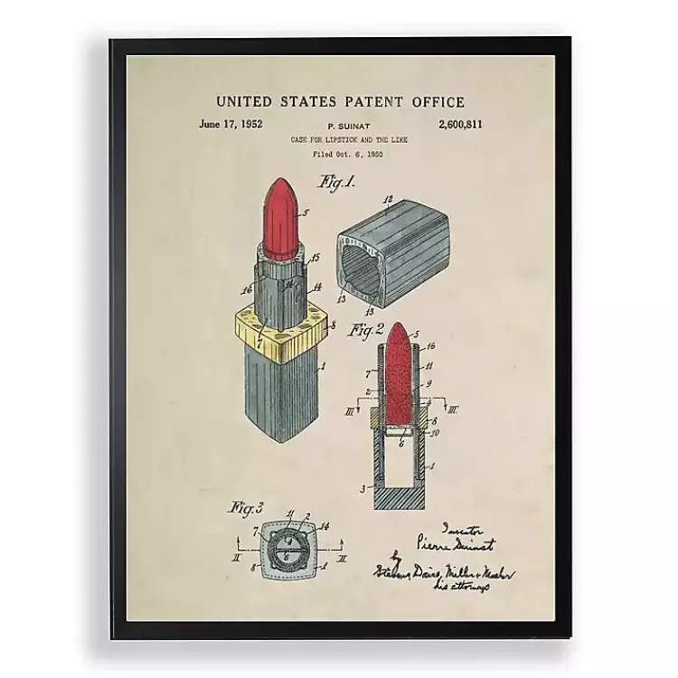Framed Art-Kirklands Home Lipstick Patent Framed Art Print