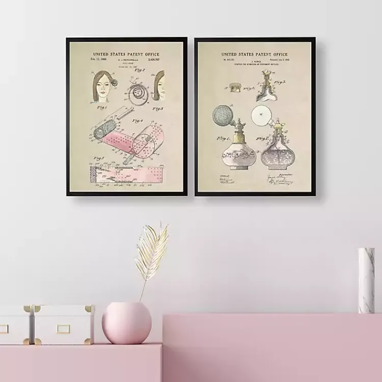 Framed Art-Kirklands Home Hair Rollers Patent Framed Art Print