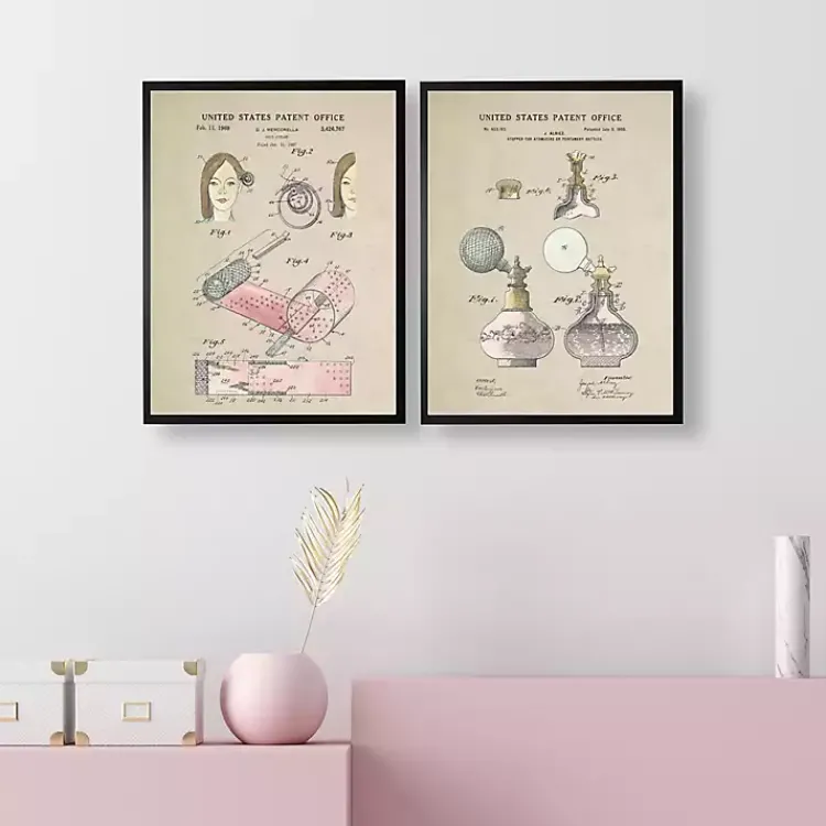Framed Art-Kirklands Home Perfume Patent Framed Art Print