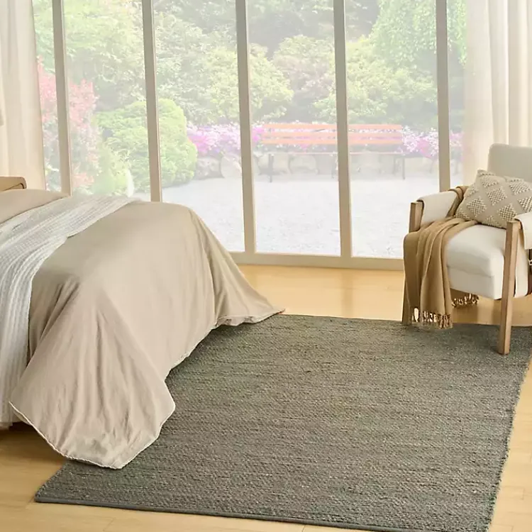 Area Rugs-Kirklands Home Jaxon Sage Natural Jute Area Rug, 4x6 Green