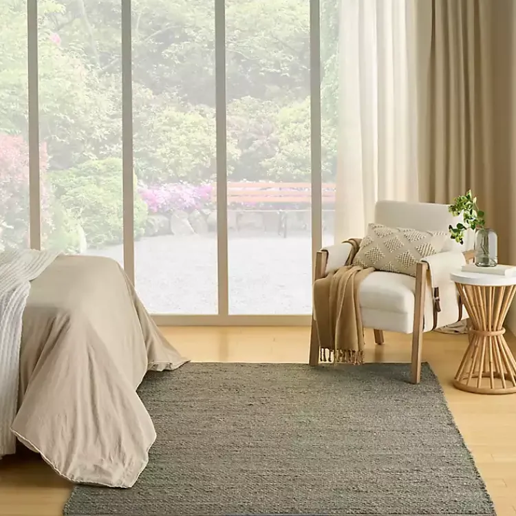 Area Rugs-Kirklands Home Jaxon Sage Natural Jute Area Rug, 4x6 Green