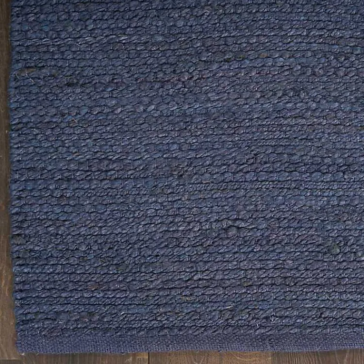 Area Rugs-Kirklands Home Jaxon Navy Natural Jute Area Rug, 8x10 Blue