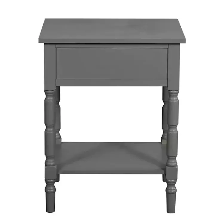 Accent & End Tables-Kirklands Home Dark Wood Barrett Accent Table Gray