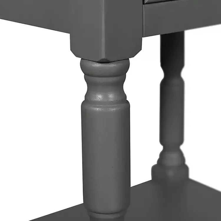 Accent & End Tables-Kirklands Home Dark Wood Barrett Accent Table Gray