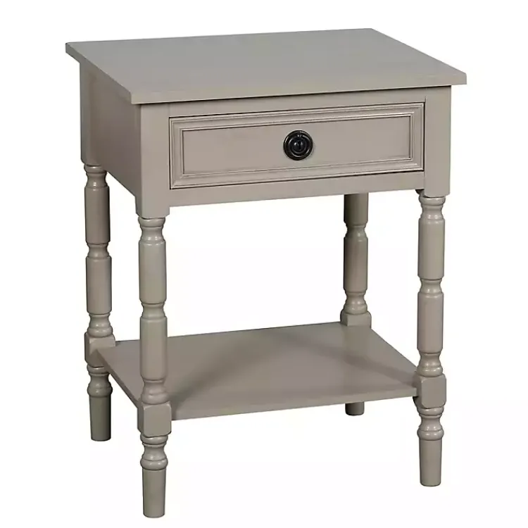 Accent & End Tables-Kirklands Home Light Wood Barrett Accent Table Gray