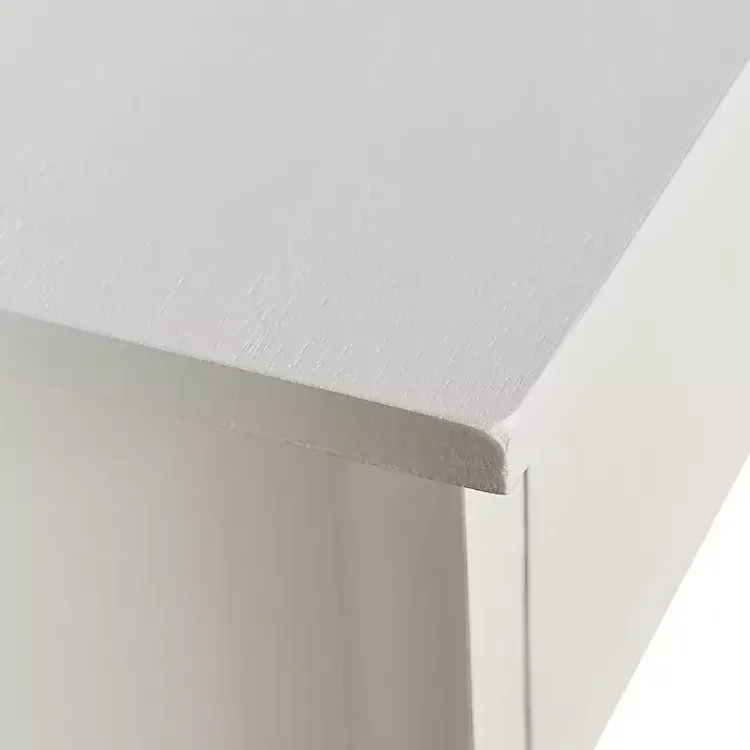 Console Tables-Kirklands Home Ribbed Wood 2-Drawer Colleen Console Table White