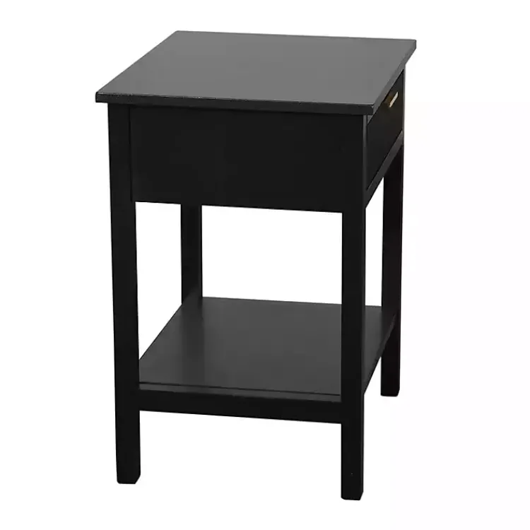Accent & End Tables-Kirklands Home Ribbed Wood Colleen Accent Table Black