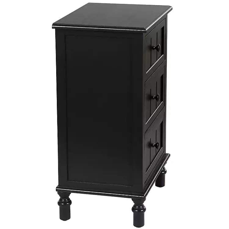 Accent & End Tables-Kirklands Home 3-Drawer Winnie Accent Table Black