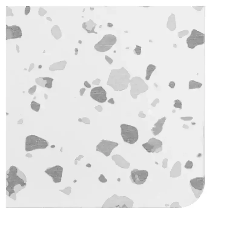 Bathroom Rugs-Kirklands Home Gray Terrazzo Stone Bath Mat
