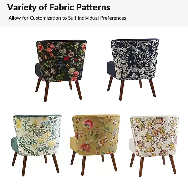 Accent Chairs-Kirklands Home Alex Teal Upholstered Floral Back Accent Chair Green