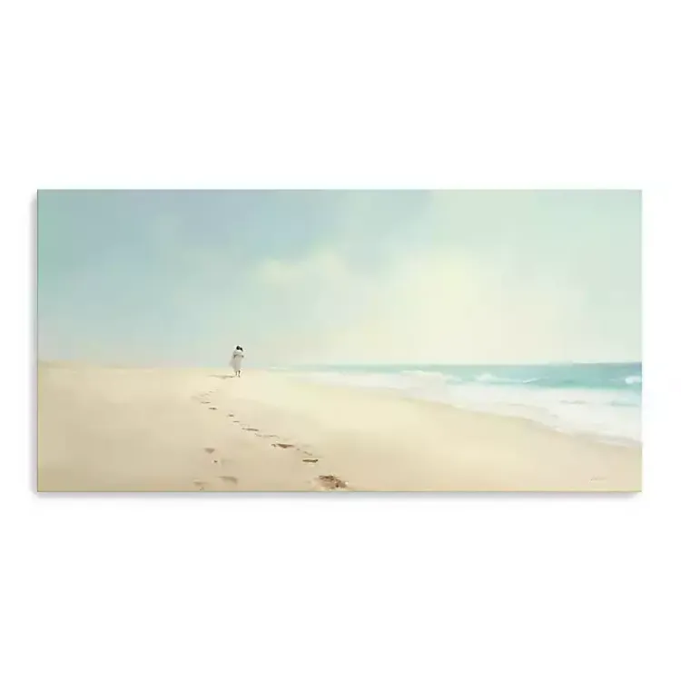 Canvas Art-Kirklands Home Footprints in the Sand Canvas Art Print, 60x30 in.
