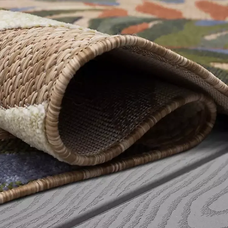 Outdoor Rugs-Kirklands Home North Shore Botanical Outdoor Area Rug, 6x9 Multi