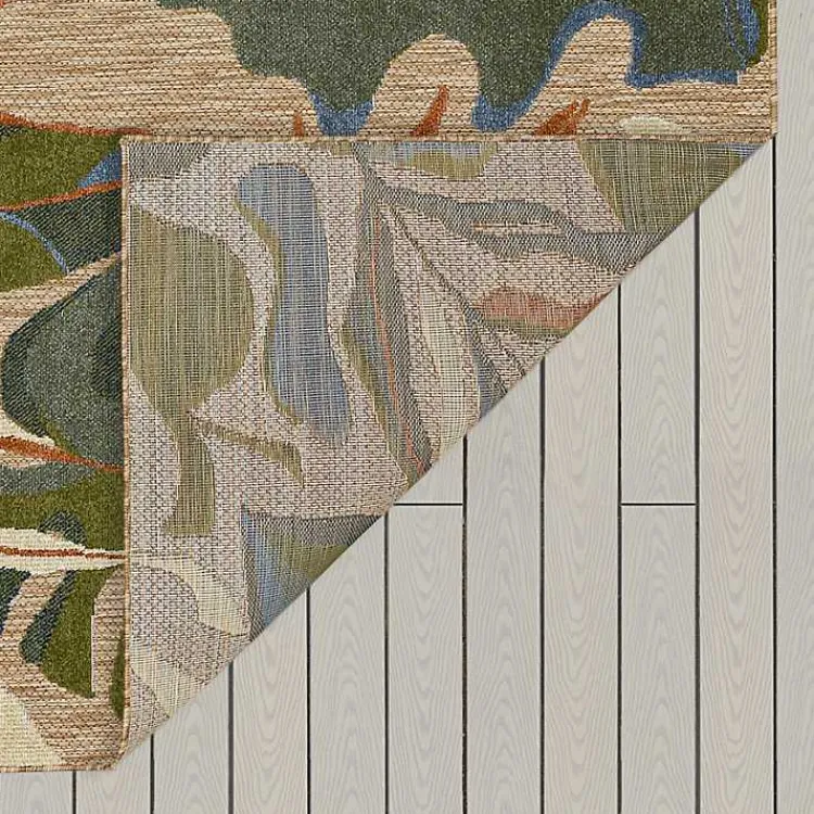 Outdoor Rugs-Kirklands Home North Shore Botanical Outdoor Area Rug, 7x10 Multi