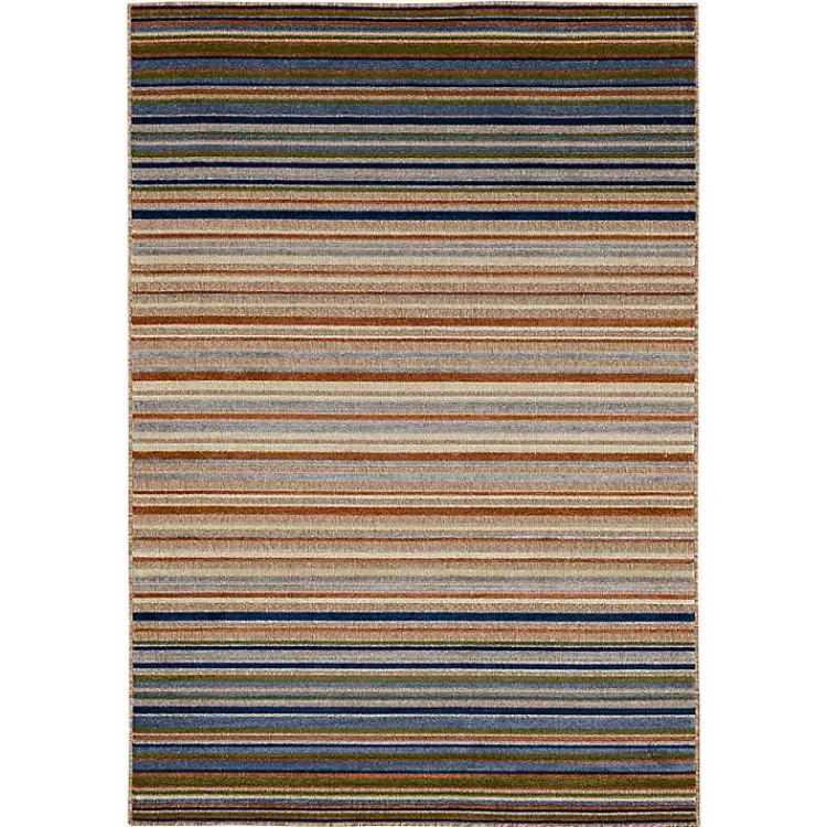 Outdoor Rugs-Kirklands Home Linear Seaside Outdoor Area Rug, 7x10 Multi