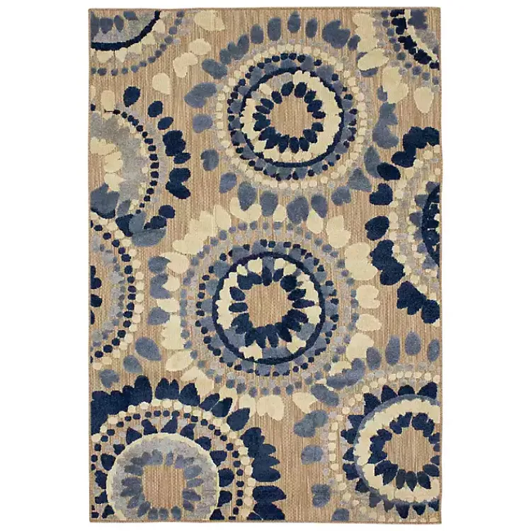 Outdoor Rugs-Kirklands Home Blue Bliss Bay Outdoor Area Rug, 6x9