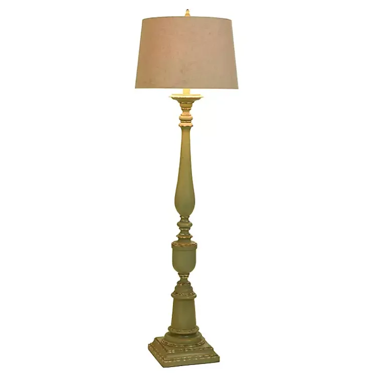 Floor Lamps-Kirklands Home Antique Bourgault Floor Lamp Green