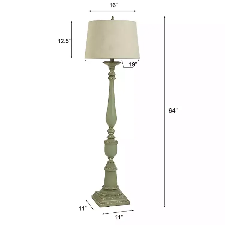Floor Lamps-Kirklands Home Antique Bourgault Floor Lamp Green