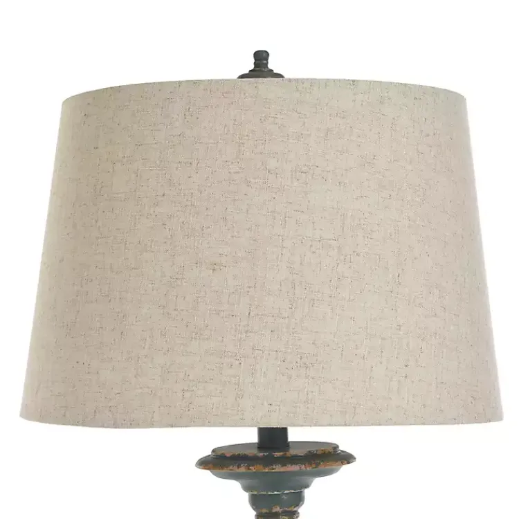 Floor Lamps-Kirklands Home Antique Bourgault Floor Lamp Blue