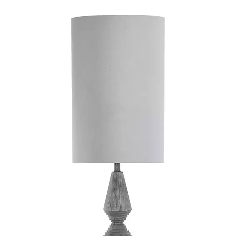 Floor Lamps-Kirklands Home Light Tapered Bulwell Floor Lamp Gray