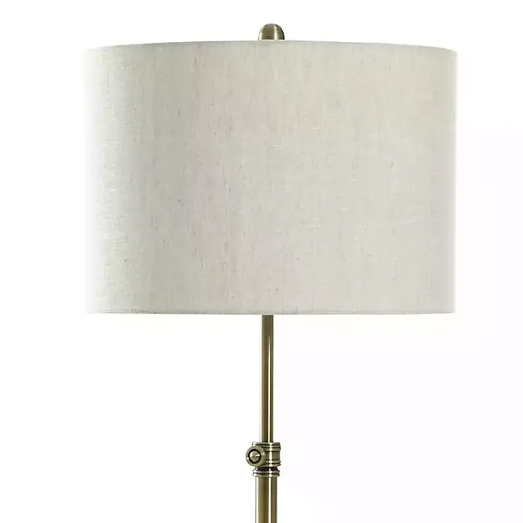 Floor Lamps-Kirklands Home Brass Lily Floor Lamp with Marble Base Gray