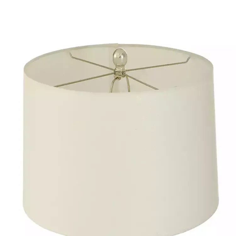 Table Lamps-Kirklands Home Silver Ribbed Glass Table Lamp White