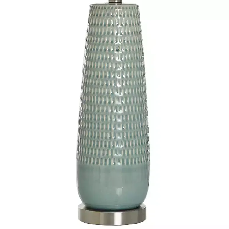 Table Lamps-Kirklands Home Sage Green Ceramic Dimpled Table Lamp White