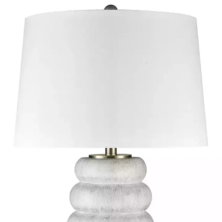 Table Lamps-Kirklands Home Stacked Bubble Table Lamp White