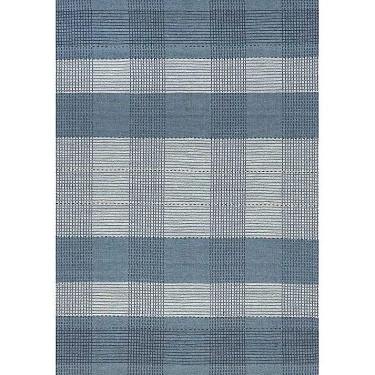 Area Rugs-Kirklands Home Plaid Emily Henderson x RugsUSA Area Rug, 5x8 Blue
