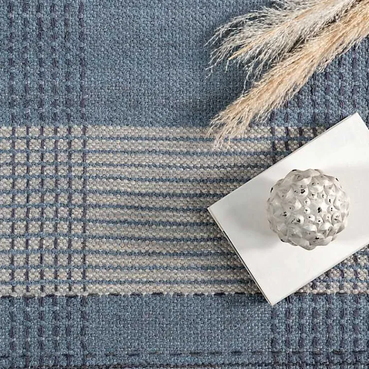 Area Rugs-Kirklands Home Plaid Emily Henderson x RugsUSA Area Rug, 5x8 Blue
