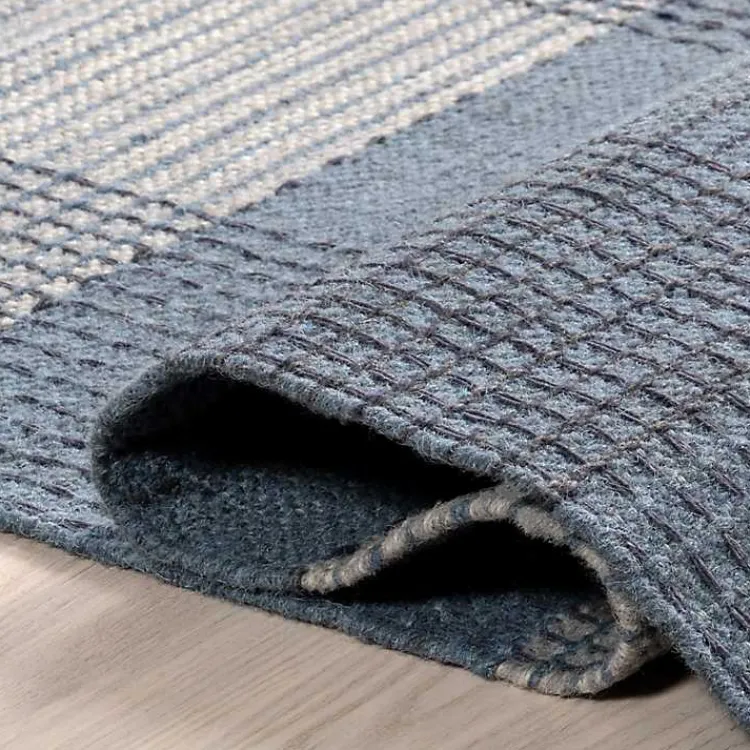 Area Rugs-Kirklands Home Plaid Emily Henderson x RugsUSA Runner, 2x8 Blue