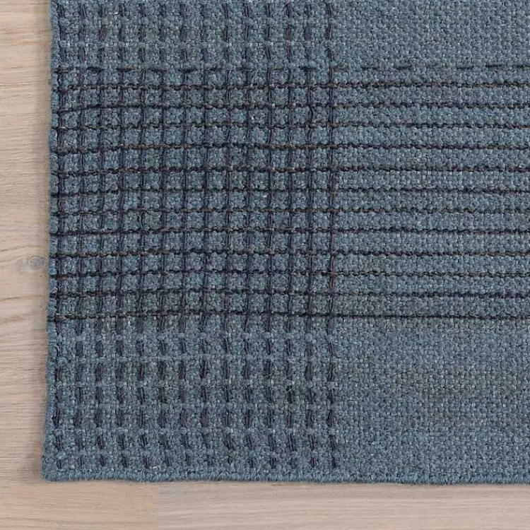 Area Rugs-Kirklands Home Plaid Emily Henderson x RugsUSA Runner, 2x8 Blue