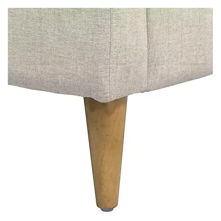 Accent Chairs-Kirklands Home Cream Upholstered Tufted Dani Accent Chair White