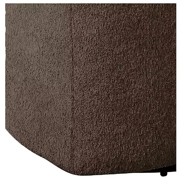 Accent Chairs-Kirklands Home Boucle Barrel Swivel Accent Chair Brown