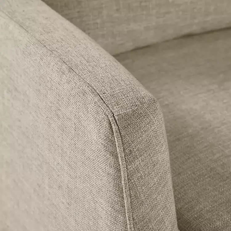 Accent Chairs-Kirklands Home Beige Skirted Swivel Martha Stewart Accent Chair Tan