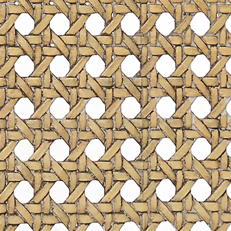 Benches & Ottomans-Kirklands Home Upholstered Cane Martha Stewart Isla Bench Tan