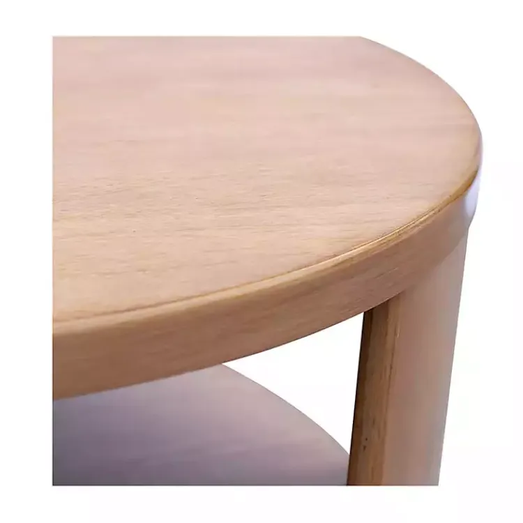 Coffee Tables-Kirklands Home Natural Skye Round Coffee Table Tan