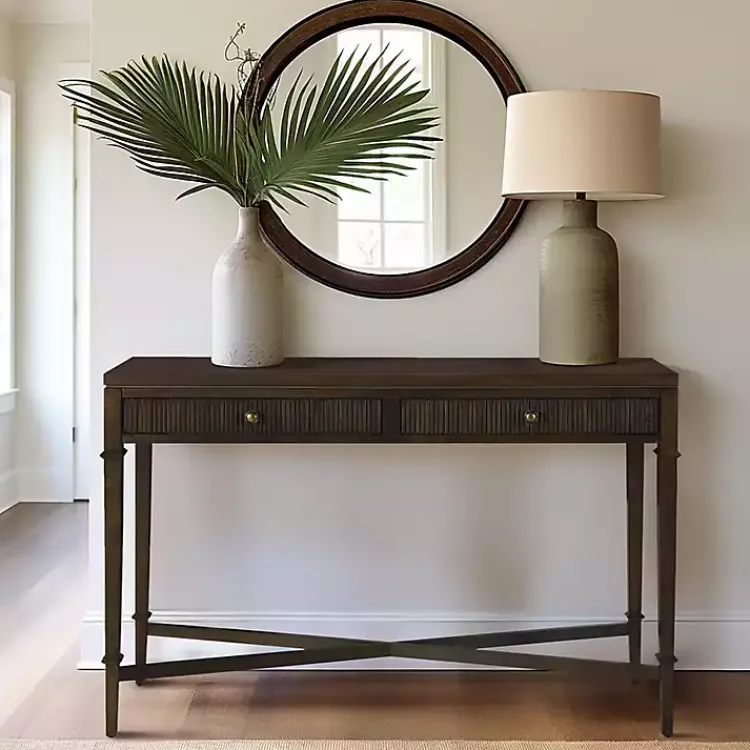 Console Tables-Kirklands Home Martha Stewart Console Table Brown