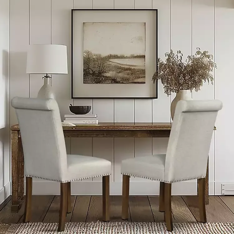 Dining Chairs-Kirklands Home Aubrey Natural Upholstered 2-pc. Dining Chair Set Tan