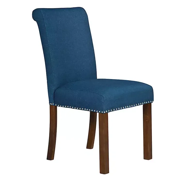 Dining Chairs-Kirklands Home Aubrey Navy Upholstered 2-pc. Dining Chair Set Blue