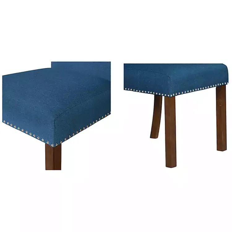 Dining Chairs-Kirklands Home Aubrey Navy Upholstered 2-pc. Dining Chair Set Blue