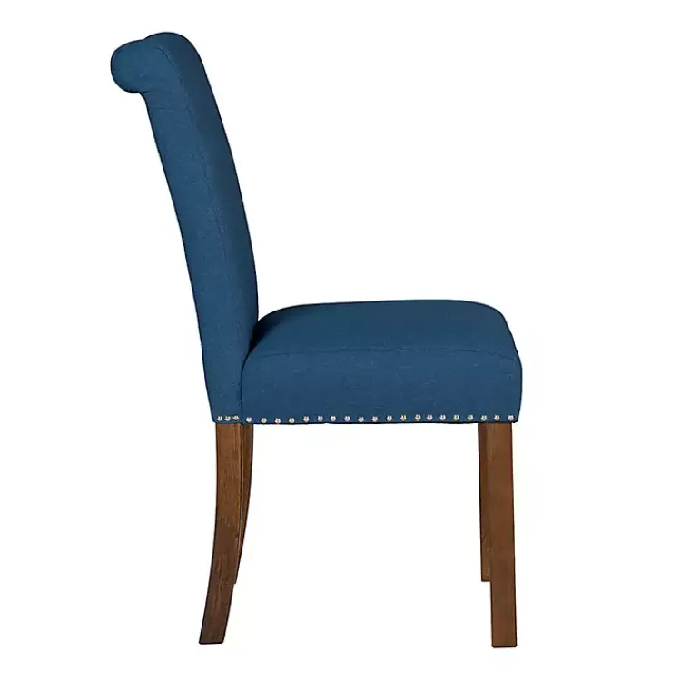 Dining Chairs-Kirklands Home Aubrey Navy Upholstered 2-pc. Dining Chair Set Blue