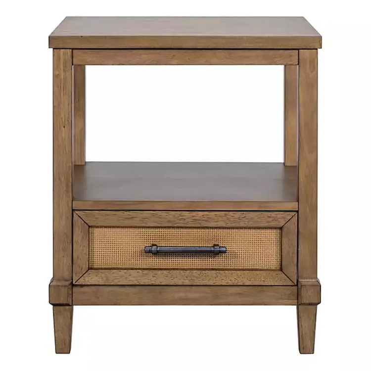 Nightstands-Kirklands Home Martha Stewart Toasted Almond Wood Nightsd Tan