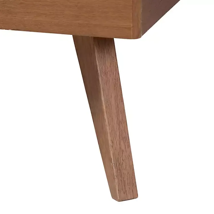 Beds & Headboards-Kirklands Home Walnut Rattan Kelly Queen Platform Bed Brown