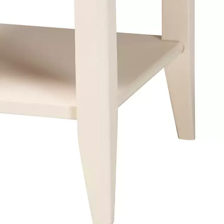 Dressers & Chests-Kirklands Home James Mid-Century 1-Drawer Nightstand Ivory