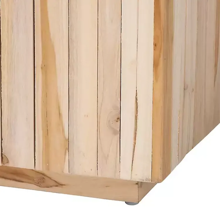 Coffee Tables-Kirklands Home Repurposed Wood Logs Square Coffee Table Tan